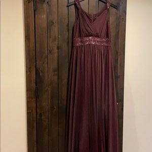 Burgundy sleeveless dress